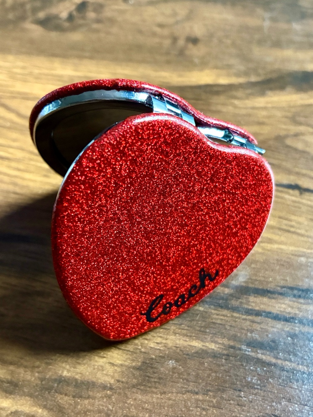 Coach Glitter Heart Mirror